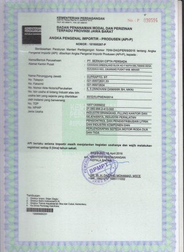 API-P Certificate