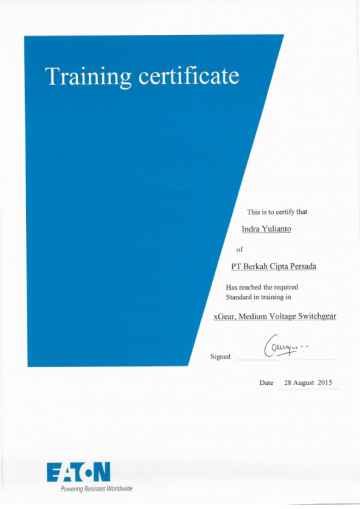 Training EATON Certificate